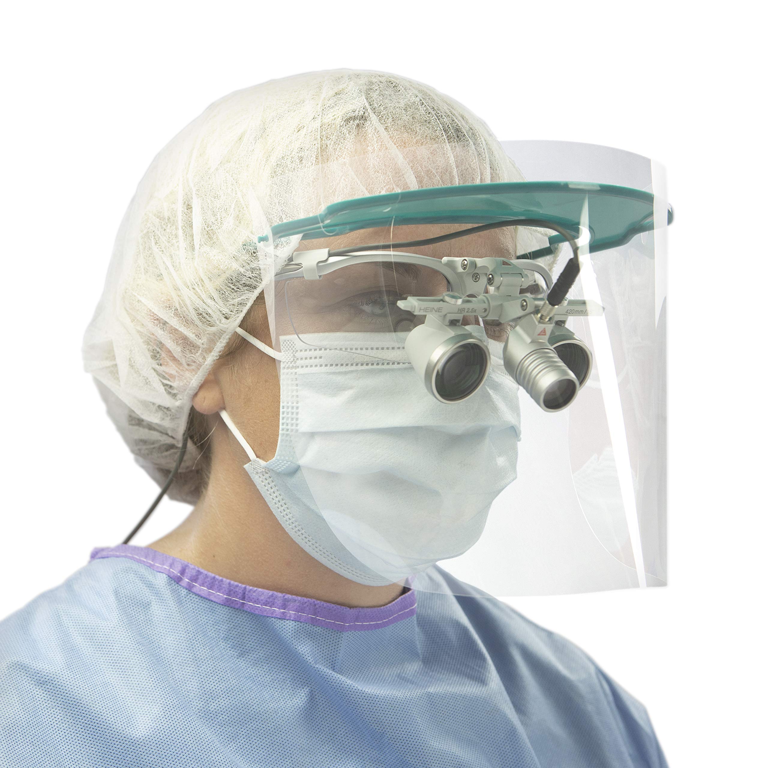 TIDIShield Assemble 'n Go Face Shield Visors (100 Pack) - Clear Protective Visors for Medical, Dental & Pharmacy Use - Compatible with Eyewear - Essential PPE for Clinics, Offices & Homecare (2211-100) - Ideal for Healthcare Workers, First Responders & High-Risk Environments