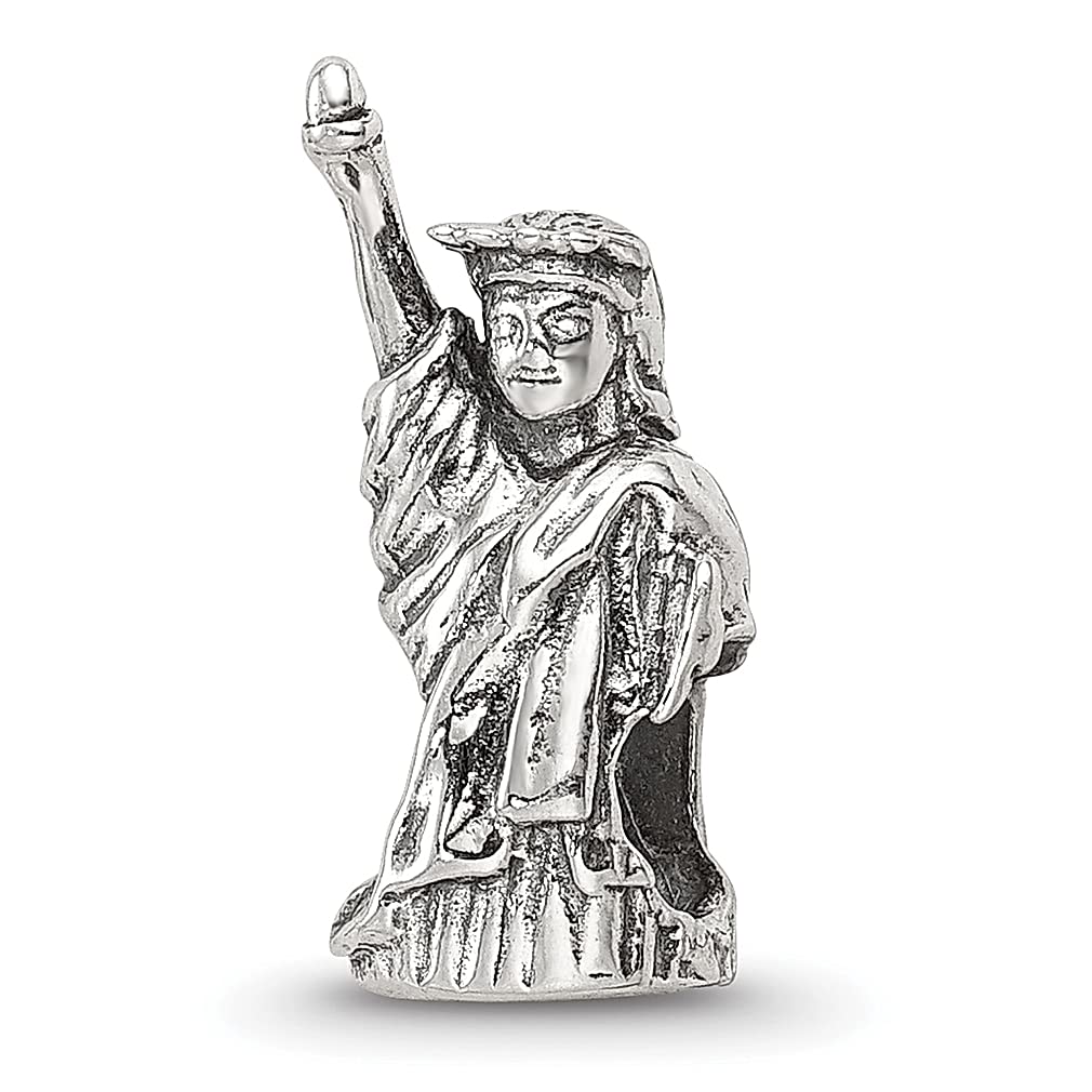 925 Sterling Silver Statue of Liberty Charm Bead - USA Travel Jewelry Gift for Women - Perfect for Bracelets & Souvenirs