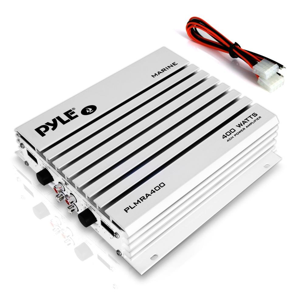 Pyle Hydra Marine Amplifier & 6x9 Inch Dual Marine Speakers - 2 Way Waterproof Weatherproof Outdoor Stereo Sound System 260W (1 Pair, Black) - Perfect for Boats, RVs, and Outdoor Adventures