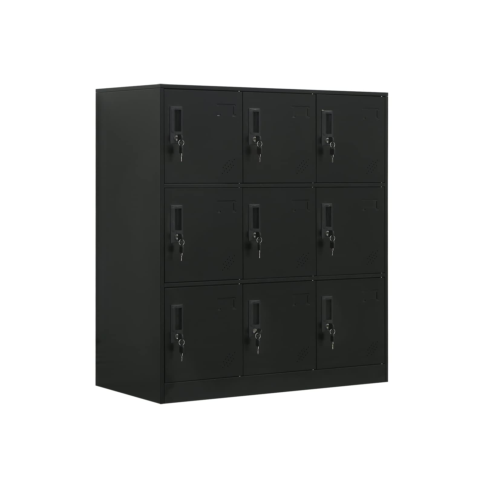 9-Door Metal Kids Locker Cabinet - Steel School Storage Locker for Books, Shoes & Clothes - Heavy Duty Office & Gym Lockers - Perfect for Classrooms, Sports Facilities & Workplace Organization