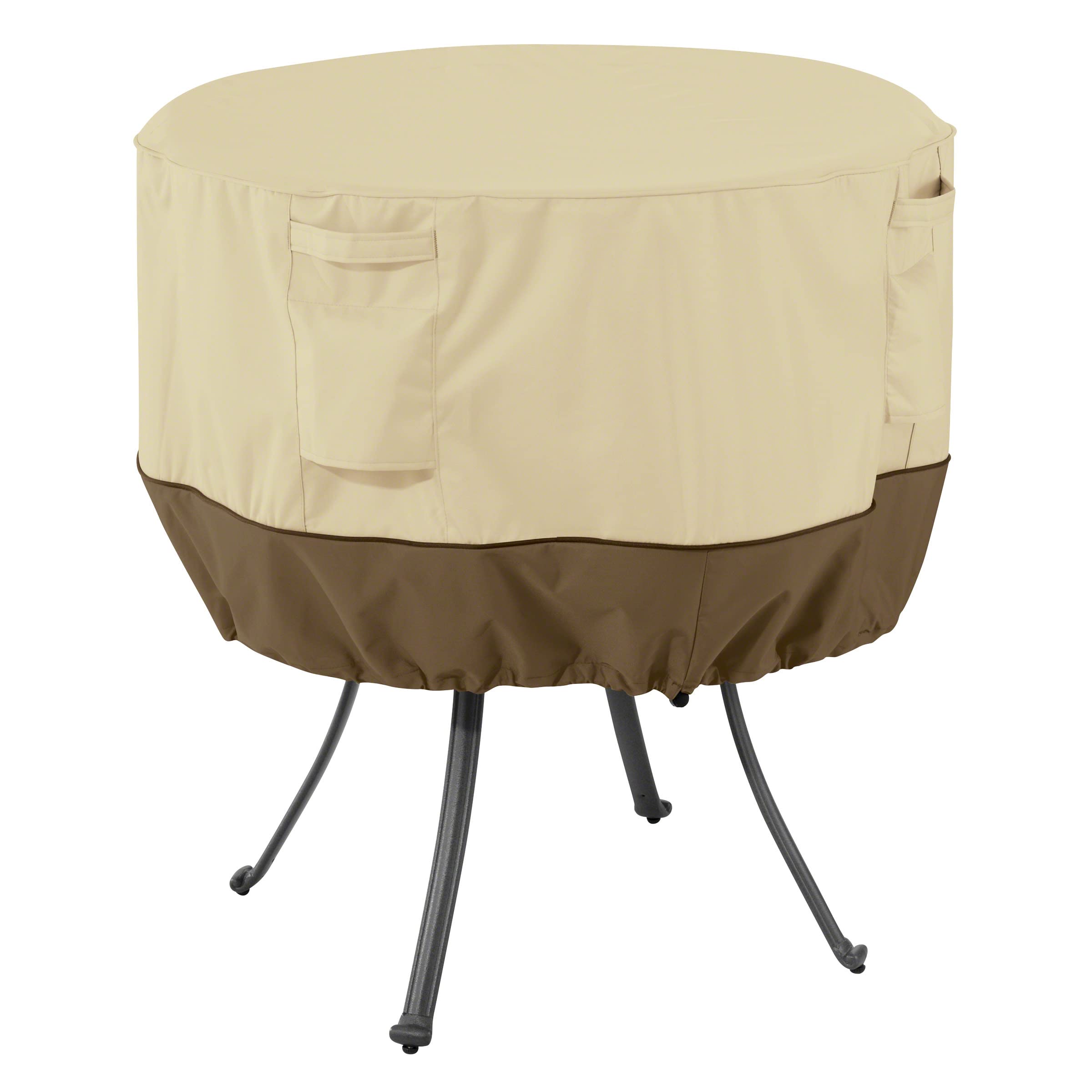 Classic Accessories Veranda 50-Inch Round Water-Resistant Patio Table Cover - Durable Outdoor Protection for Deck, Garden & Backyard Furniture