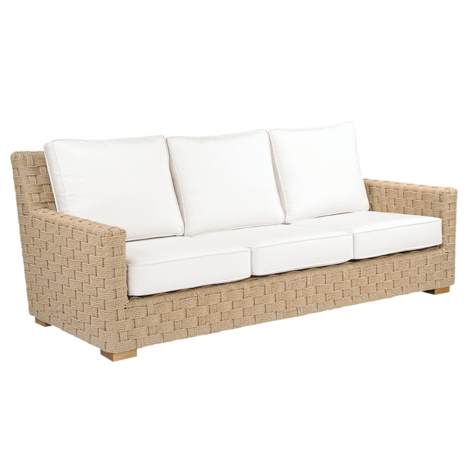 Kingsley Bate St Barts Outdoor Sofa Set - Premium Teak Wood Patio Furniture for Poolside, Deck, and Garden Relaxation