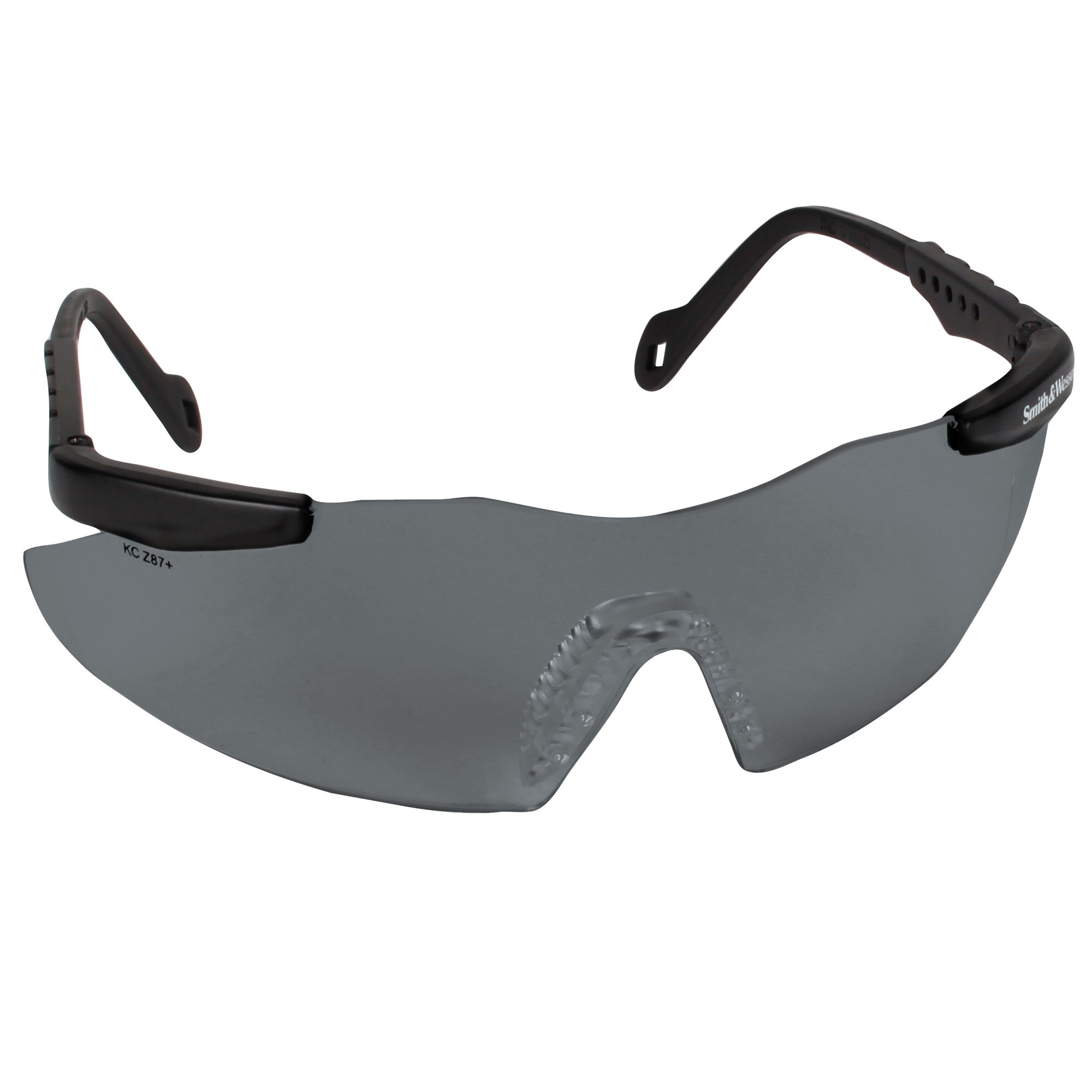 KLEENGUARD Smith & Wesson Magnum 3G Safety Glasses (19823) - Smoke Lenses with Black Frame, Pack of 12 - ANSI Z87.1 Certified for Construction, Woodworking & Industrial Safety