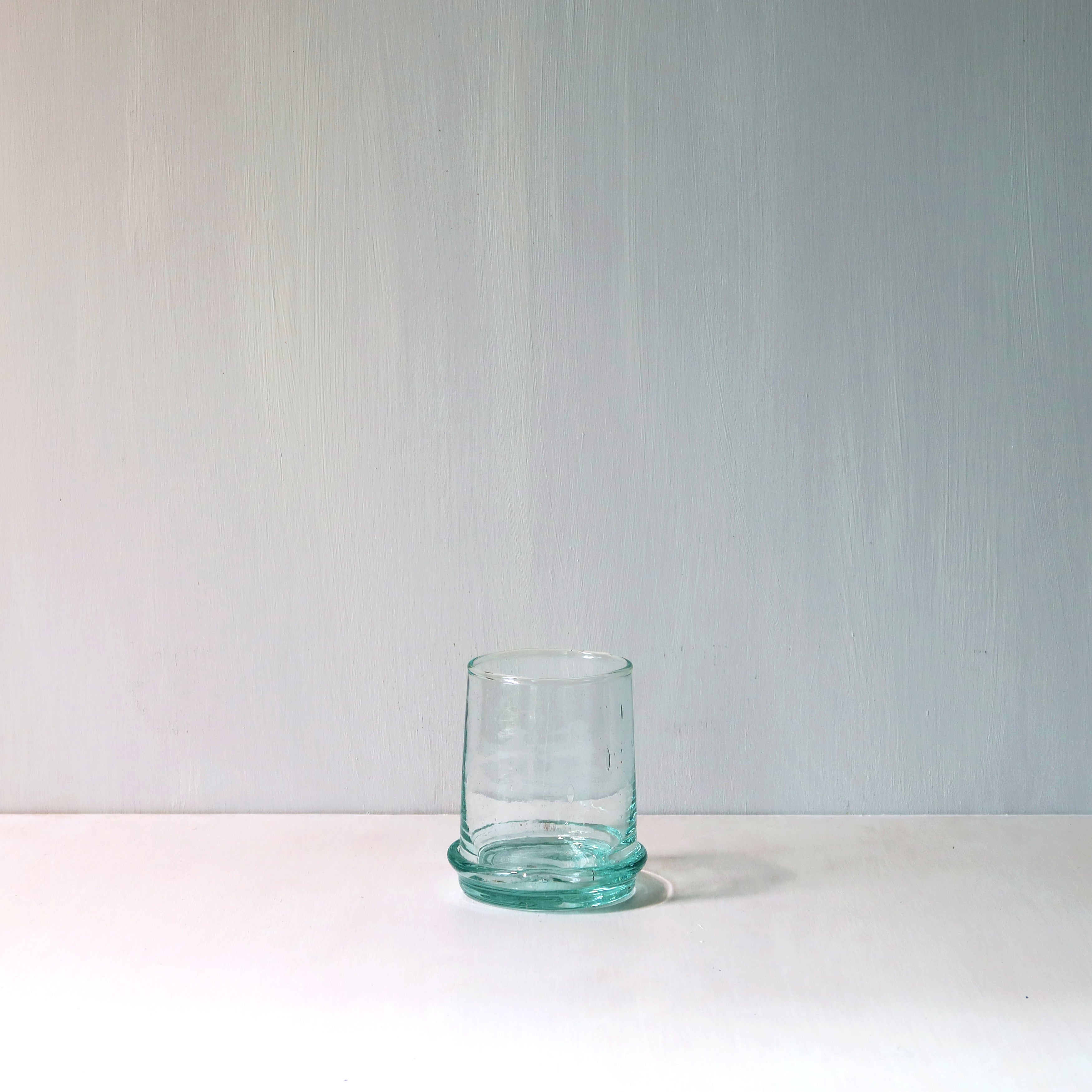 Premium Moroccan Clear Tapered Glass Tumbler - 12oz Medium Size Drinking Cup for Coffee, Tea, Juice & Cocktails - Elegant Home & Office Glassware for Hot & Cold Beverages