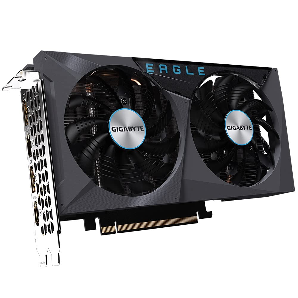 Gigabyte NVIDIA GeForce RTX 3050 EAGLE OC 8GB GDDR6 128-bit PCIe 4.0 Gaming Graphics Card - 1792MHz Boost Clock, HDMI 2.1, DisplayPort 1.4, NVIDIA Ampere Architecture - Perfect for 1080p Gaming, Streaming & Content Creation