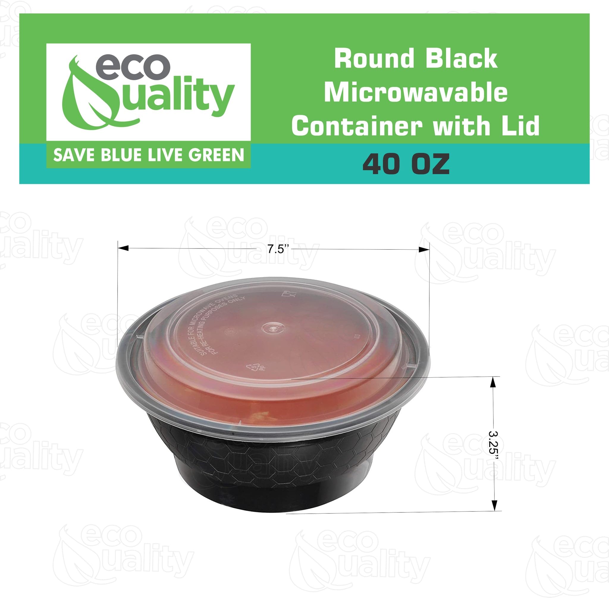 40oz Meal Prep Containers with Lids - 150 Pack BPA Free Disposable Food Storage Bowls | Microwave, Freezer & Dishwasher Safe | Perfect for Stir Fry, Ramen, Soup & Lunch Box | Ideal for Meal Prepping, Office Lunches & Picnics (Black)