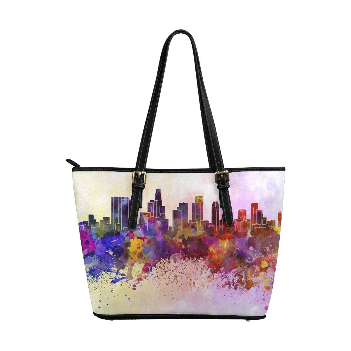 Stylish New York Las Vegas Paris Leather Tote Shoulder Bag for Women - Perfect for Work, Travel & Everyday Use