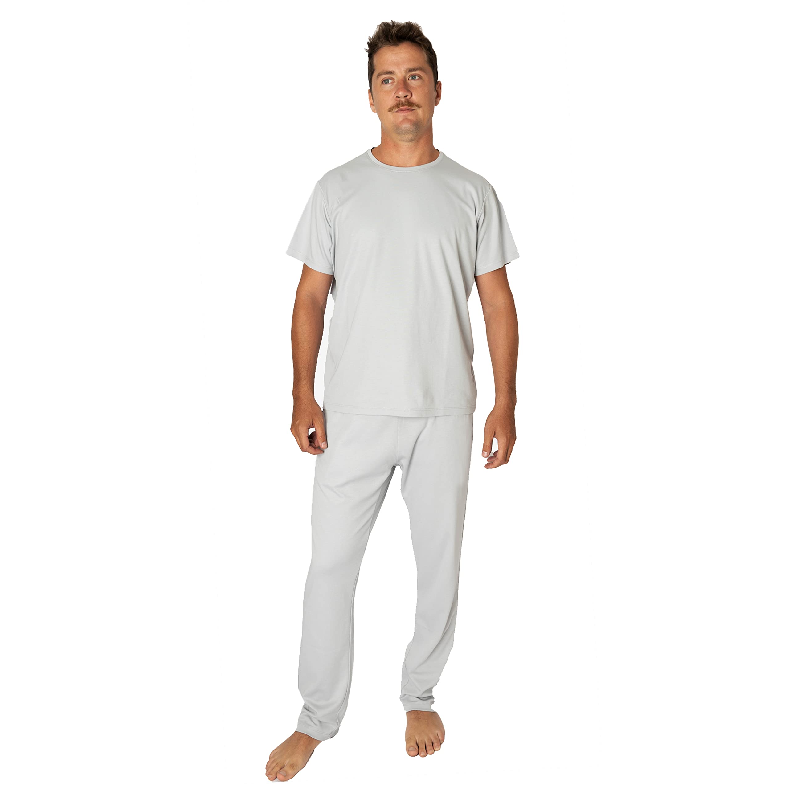 Premium Men's Pajama Set - 100% Peruvian Pima Cotton Sleepwear & Lounge Wear - Ultra Soft Breathable Men's Sleep Set for Relaxation & Comfort at Home