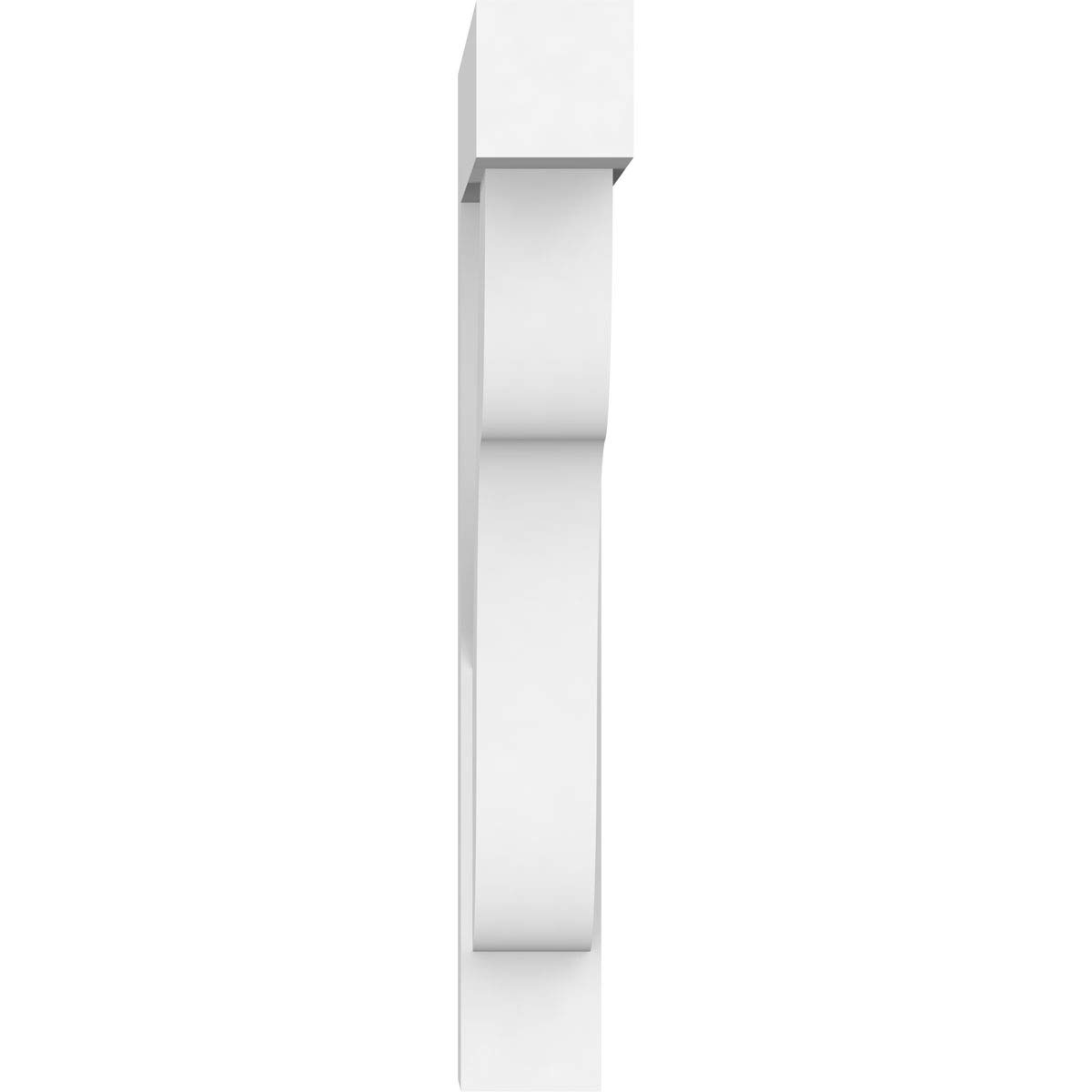 Ekena Millwork BKTP03X16X22CAR05 Standard Carmel Architectural Grade PVC Brackets with Block Ends - 3