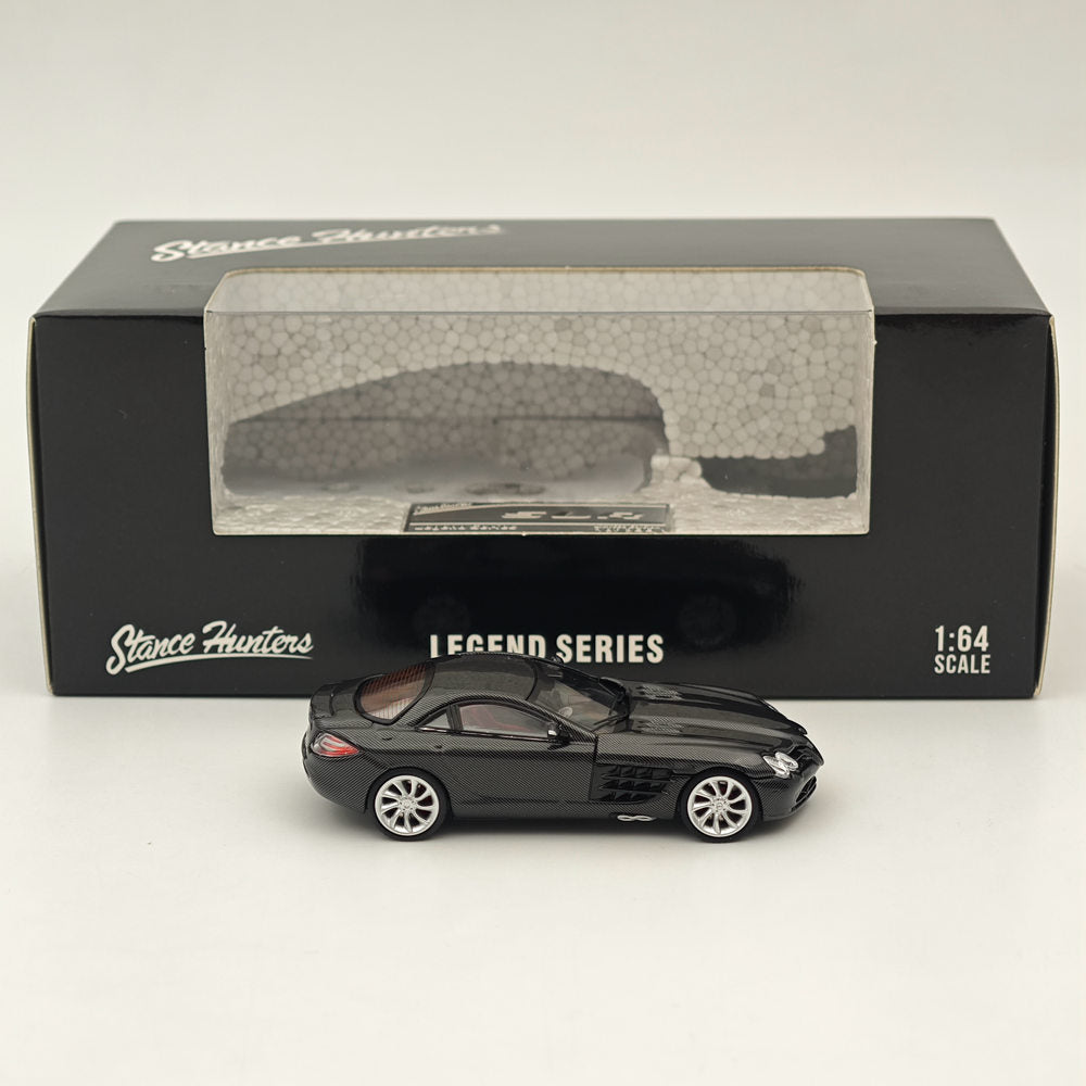 1/64 Scale Stance Hunters Mercedes-Benz McLaren SLR Black Legend Series Diecast Model Car - Rare Collectible for Car Enthusiasts & Display Showcase
