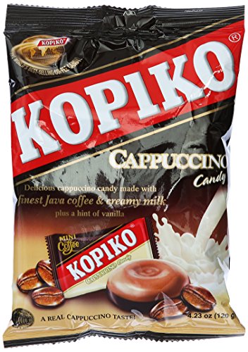 Kopiko Cappuccino Coffee Candy - Delicious Indonesian Coffee Flavored Hard Candies - Perfect for Office Snacks, Travel & Coffee Lovers