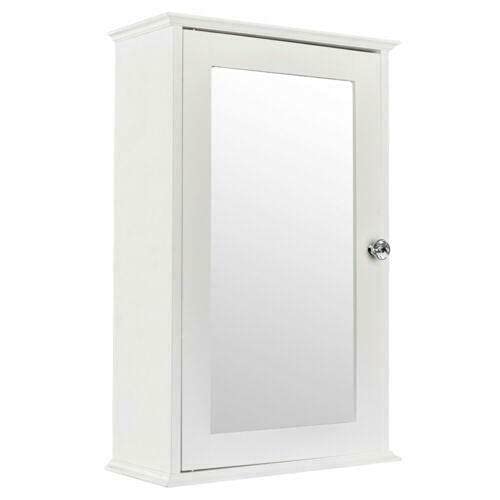 Wall Mounted Bathroom Medicine Cabinet with Mirror Door - Bathroom Storage Organizer Shelf for Home Decor, Bathroom Accessories & Vanity Organization - Perfect for Small Bathrooms, Apartments & Powder Rooms