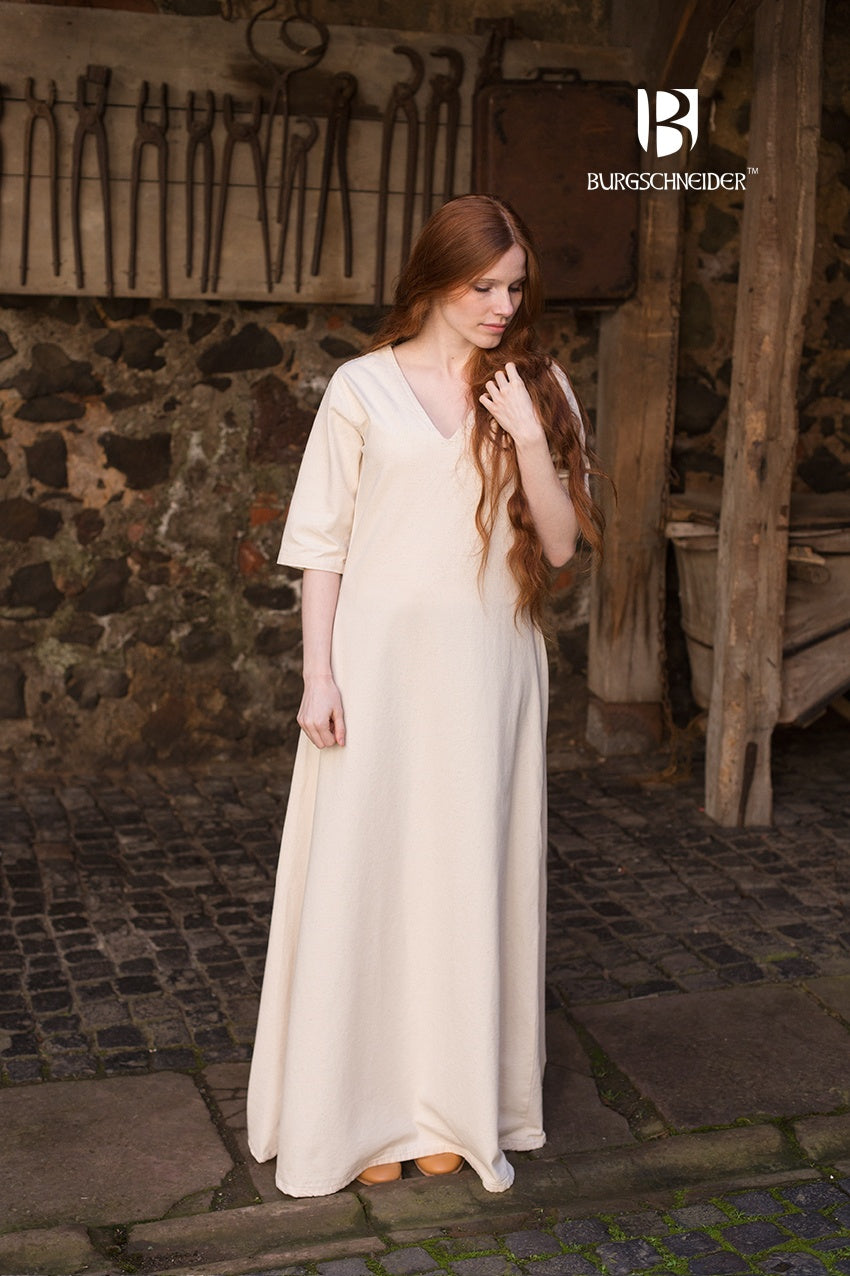 Natural Linen Short Sleeve Slip Dress for Women - Perfect for Layering Under Dresses, Summer Outfits and Casual Wear