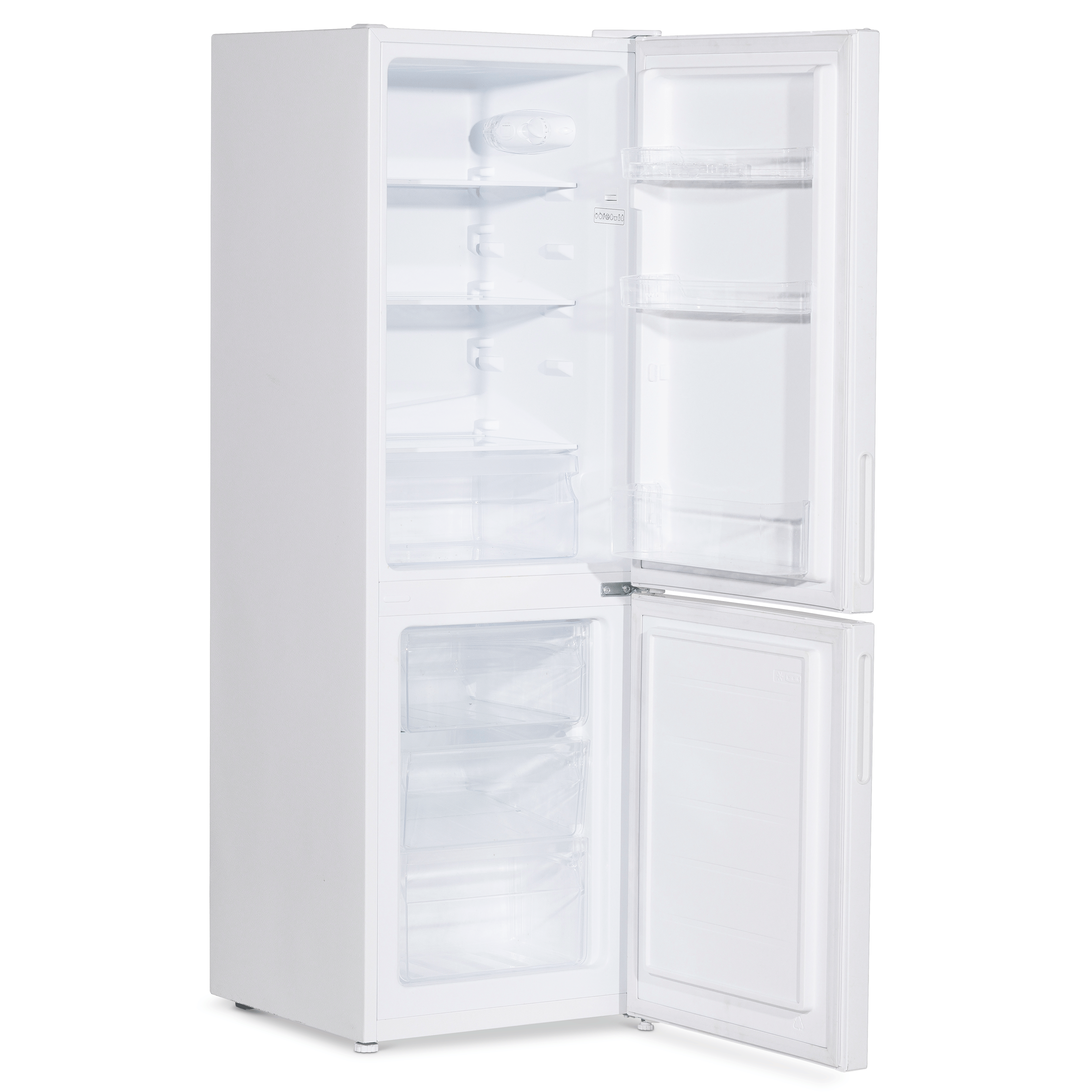 Baridi 47cm 70/30 Fridge Freezer with Adjustable Thermostat, 157L Capacity - Energy Efficient Compact Refrigerator for Home, Office, Dorm, or Apartment - White (Model DH252)