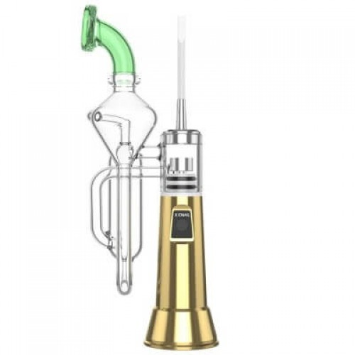 Leaf Buddi X Enail Wax Vaporizer Kit - Portable E Rig for Concentrates | Electric Dab Rig with Quartz Banger & Carb Cap | Perfect for Home Use, Travel, and On-the-Go Dabbing