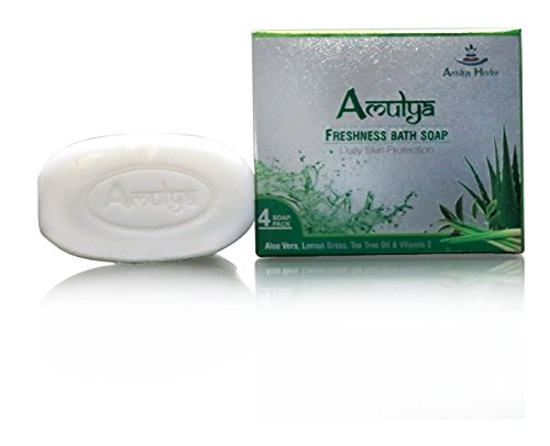 AMULYA Freshness Bath Soap - Pack of 6 (75g Each) | Moisturizing & Refreshing Body Wash for Men & Women | Perfect for Daily Shower, Gym & Travel