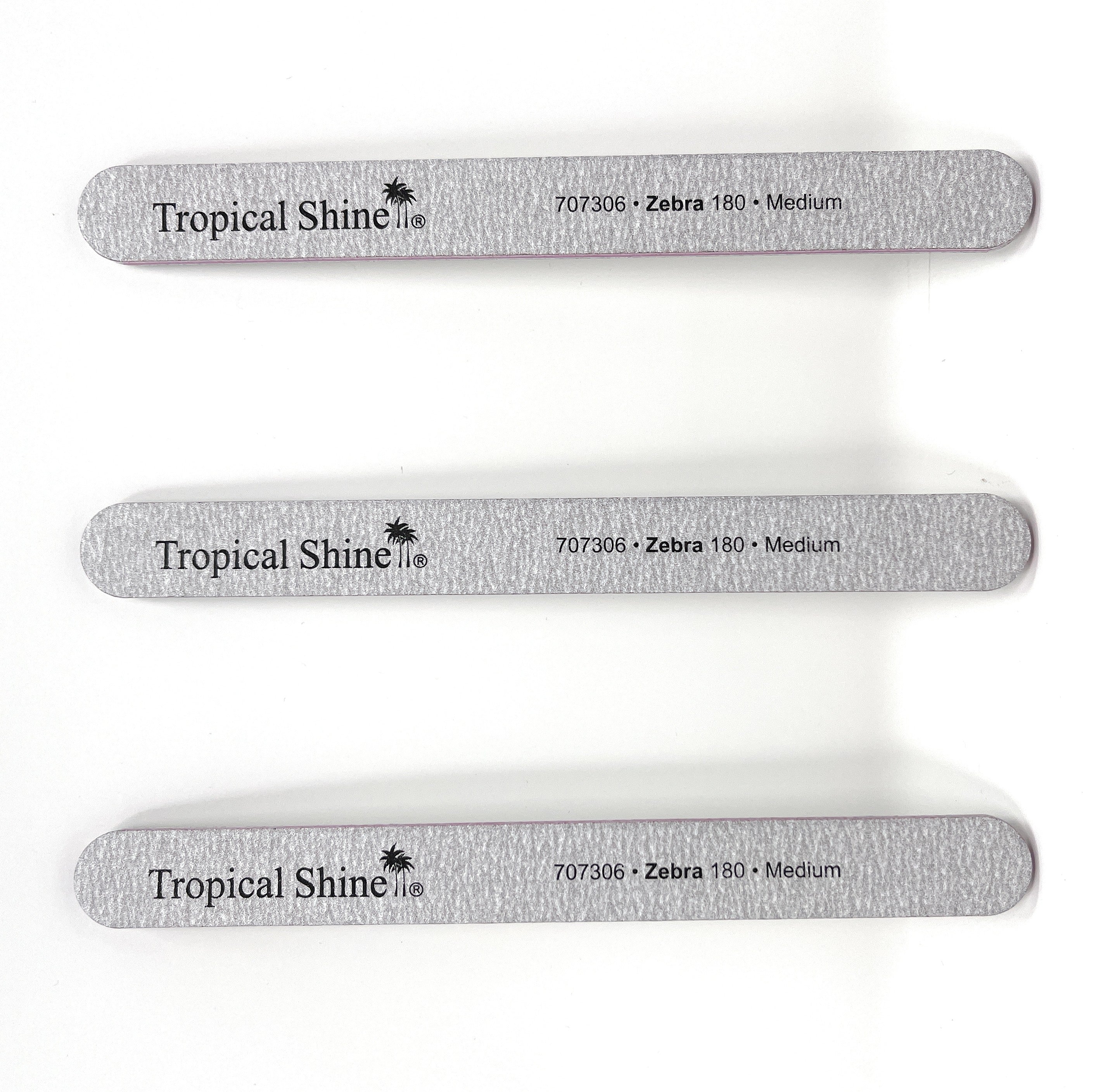 Premium Zebra Print Nail Files - 180 Grit Dual Sided Emery Boards with Cushion for Salon & Home Use - Medium Grit Professional Manicure Tools (3-Pack) - Perfect for Nail Care, Travel & DIY Beauty