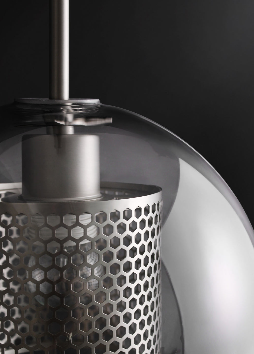 Chiswick Glass Pendant Light - Modern Hanging Ceiling Lamp for Kitchen Island, Dining Room & Bedroom Lighting