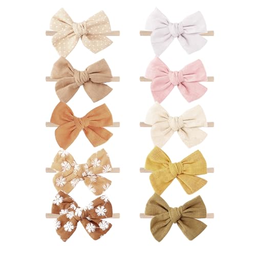 10 Pcs: Solid + Flowers + Polka Dots