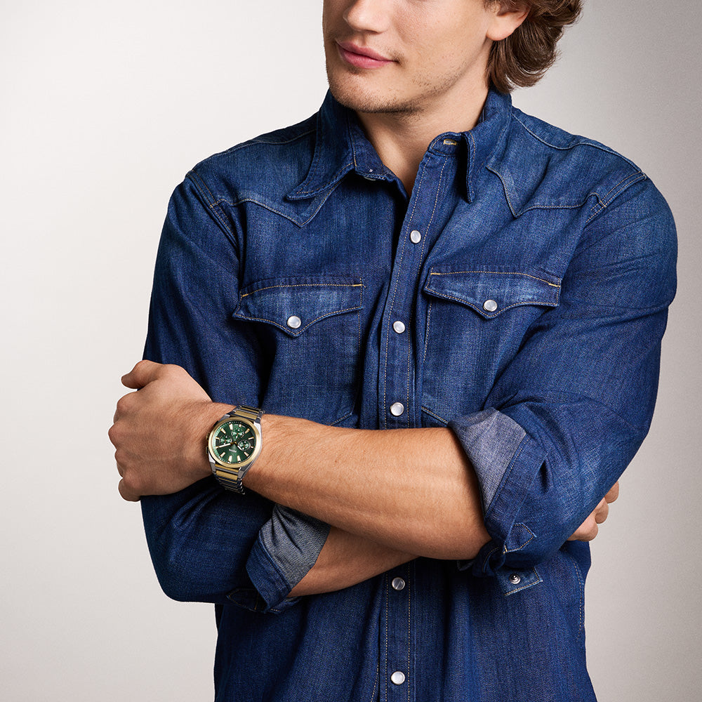 Fossil Everett FS6106 Men's Chronograph Watch - Stylish Analog Quartz Watch for Business, Casual & Everyday Wear