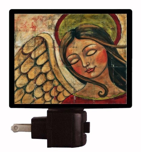 Angel Night Light - Pray Without Ceasing Religious LED Night Lamp for Bedroom, Nursery, or Prayer Room Decor