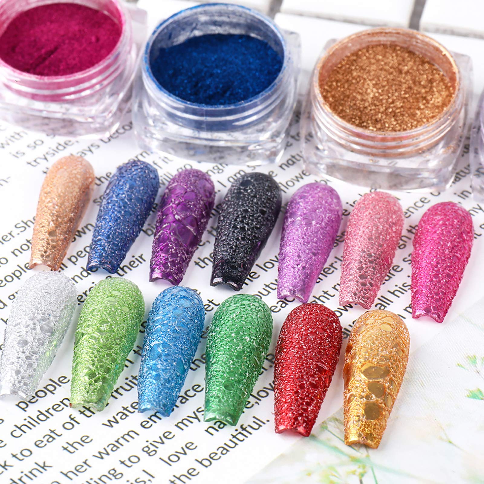 Metallic Mirror Effect Glitter Nail Powder - Brussel 1 Box Nail Art Manicure Dipping Powder for Gel Polish & Makeup | Perfect for Salon, Home Nail Designs & Party Glam Looks