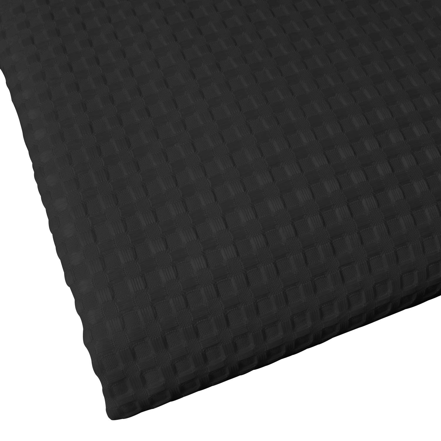 Waffle Weave Shower Curtain 72x84 Inches - Hotel Quality Fabric Bathroom Curtain in Black - Perfect for Modern Bathrooms & Spa-Like Showers