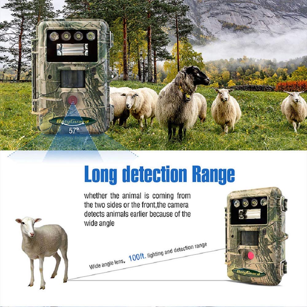 36MP Trail Game Camera with 1080P HD Video & Xenon Flash - Night Vision Hunting Camera for Wildlife Scouting, Motion Detection, Outdoor Security (Perfect for Hunting, Wildlife Monitoring & Home Surveillance)