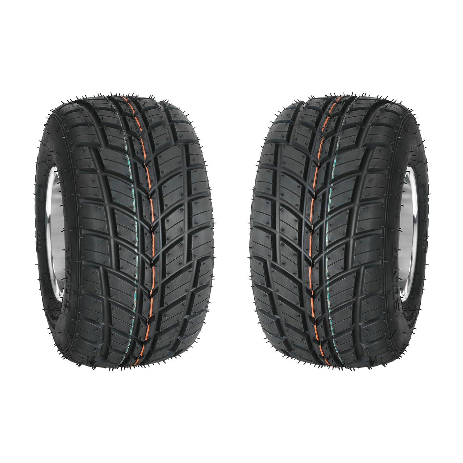 10x4.50-5 Front Go Kart Tires and Rims Set (2-Pack) - Heavy Duty Racing Wheels with 3 Bolt Holes for Mini Bikes, ATVs, Quads, Drift Trikes & Lawn Mowers - Perfect for Off-Road Racing, Backyard Drifting & Yard Maintenance