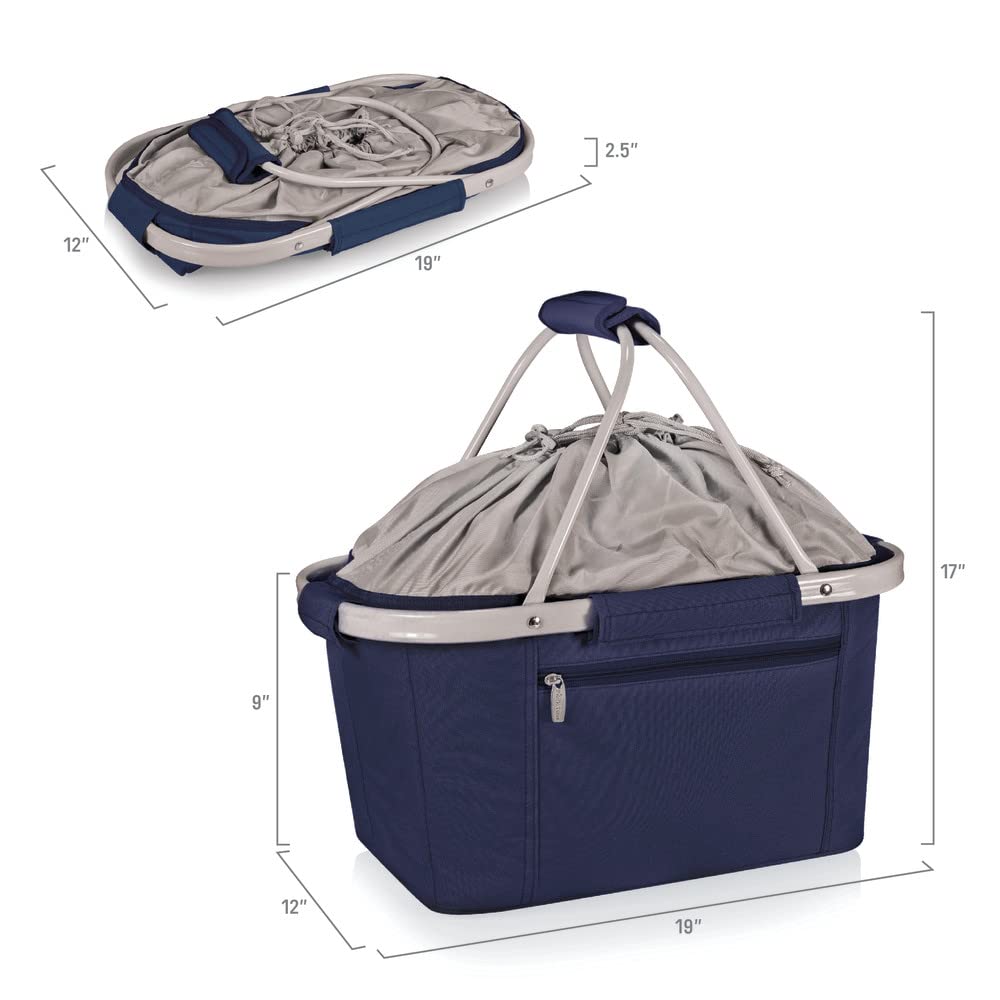 PICNIC TIME NCAA Penn State Nittany Lions Insulated Collapsible Metro Shopping Basket - Portable Cooler Tote Bag for Picnics, Groceries & Outdoor Events