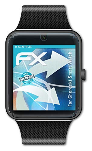 Chereeki Smart Watch Screen Protector - 3 Pack Ultra Clear Flexible Film for Scratch Protection | Perfect for Workouts, Running & Daily Use