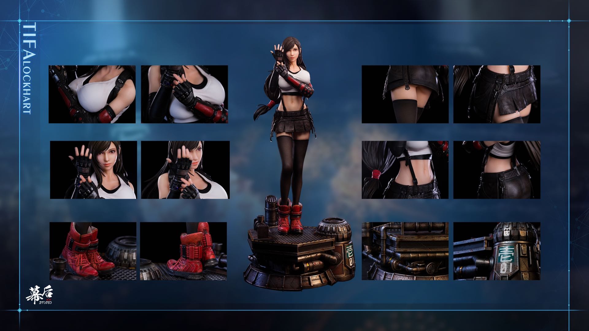 MH Studio Tifa Lockhart Cosplay Costume - Final Fantasy VII Remake Outfit for Halloween, Anime Conventions & Cosplay Events