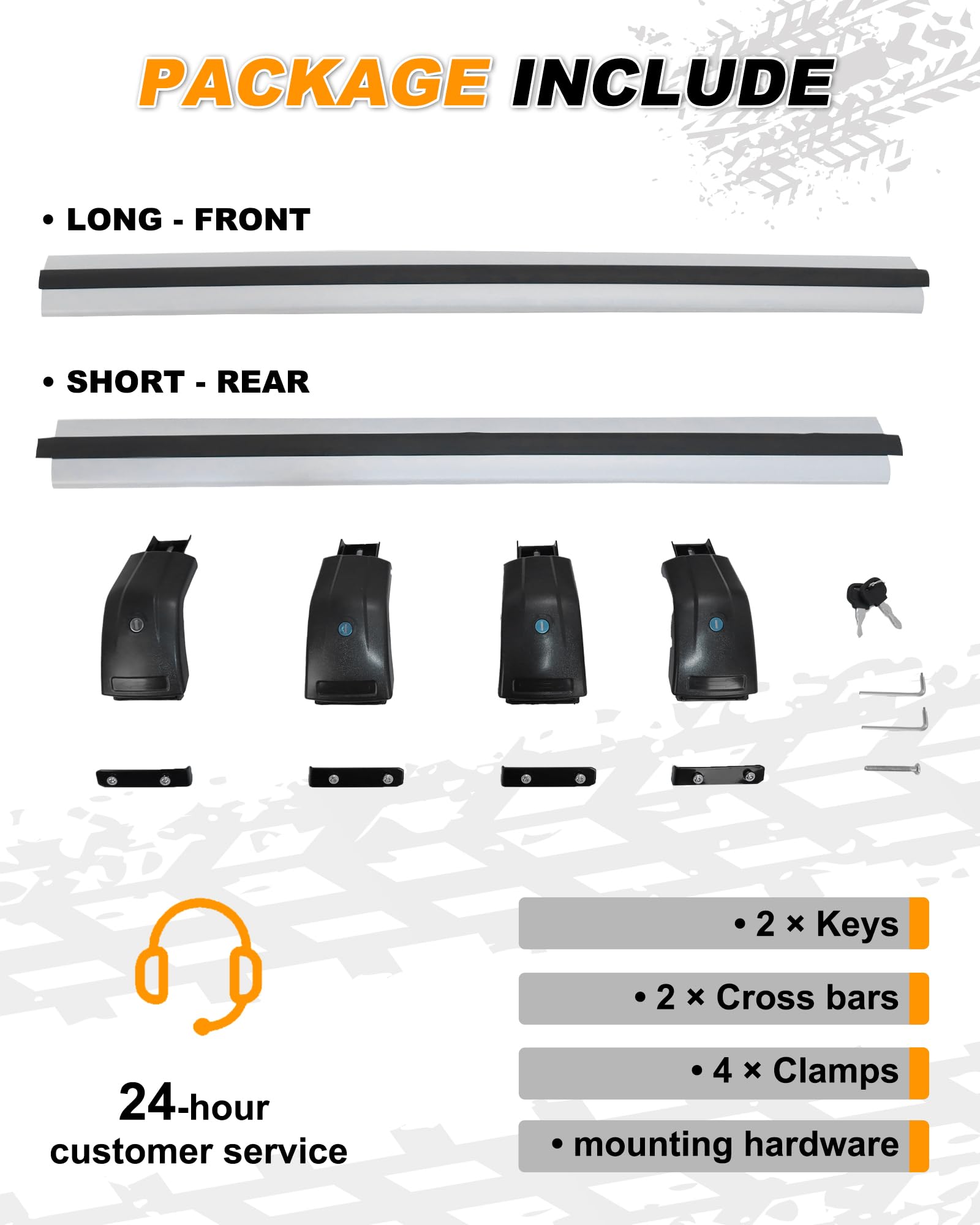 Snailfly Lockable Silver Roof Rack Cross Bars for Lincoln Aviator 2019-2025 - Durable Cargo Carrier for SUVs, Perfect for Road Trips & Outdoor Adventures