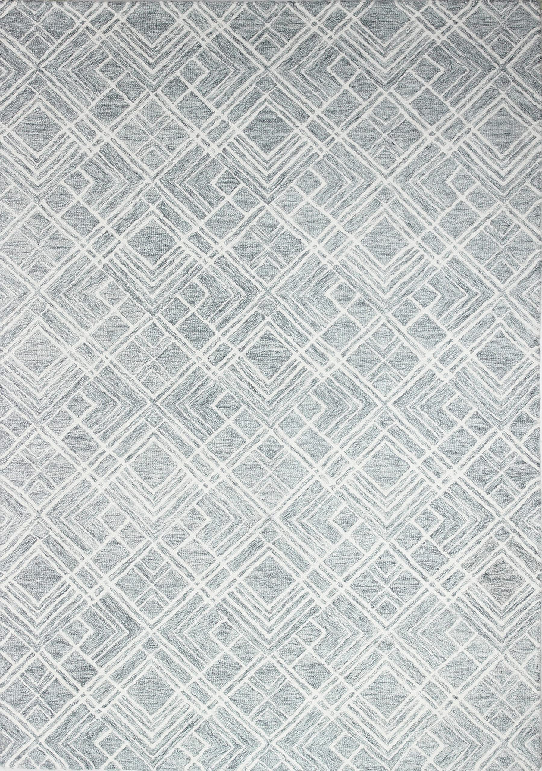 Bashian Collection 5’ x 7.6’ Silver Luxury Hand-Tufted Wool Area Rug - Soft Living Room Carpet, Entryway Runner, Bedroom Decor - Perfect for Modern Home & Office Spaces