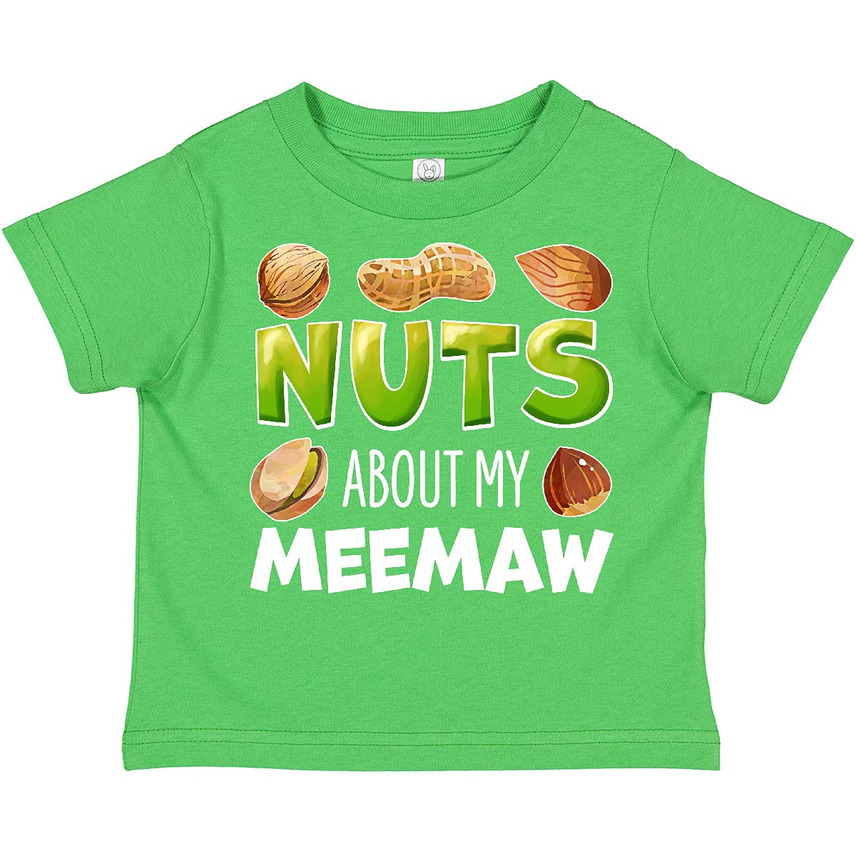 Buy Inktastic 'Nuts About My Meemaw' Peanut Almond Pistachio Toddler T-Shirt - Cute Graphic Tee for Grandkids & Grandma Outfits | Perfect for Family Reunions, Birthday Gifts & Casual Wear
