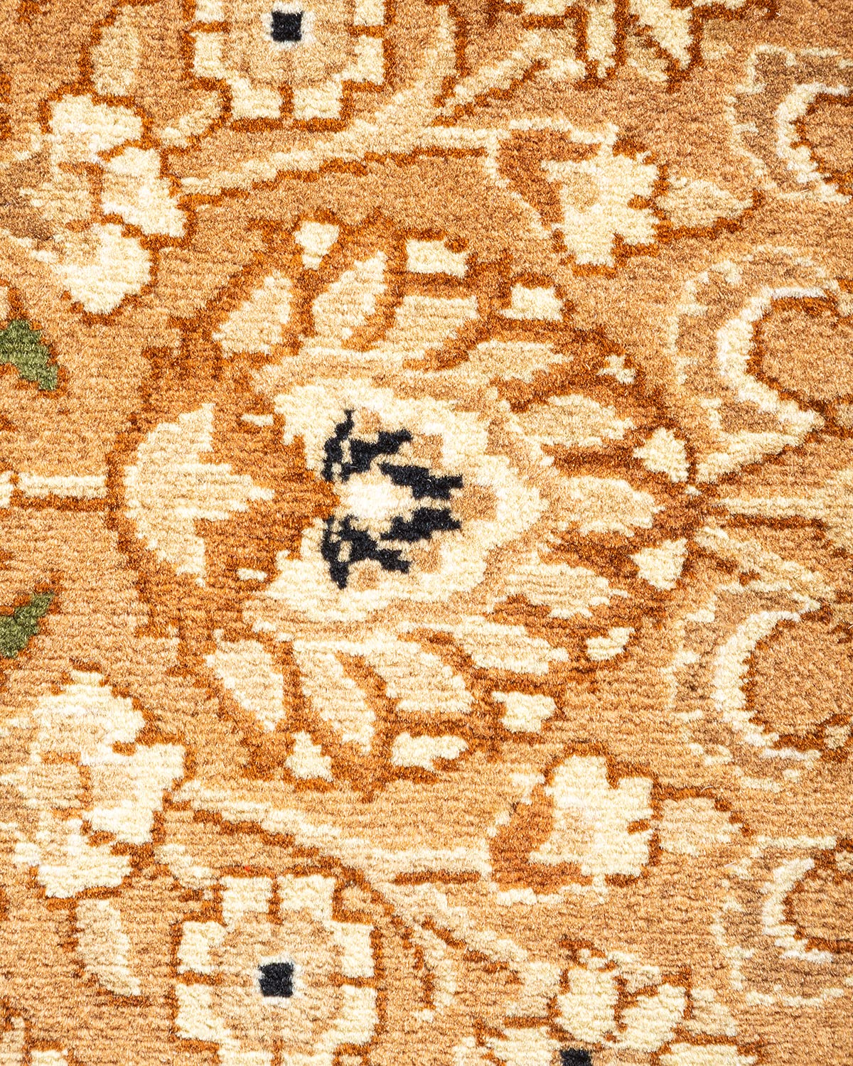Handmade Traditional Oriental Mogul Yellow Wool Area Rug 6x9 ft - Unique Hand-Knotted Solo Rugs for Living Room, Bedroom & Dining Room Decor