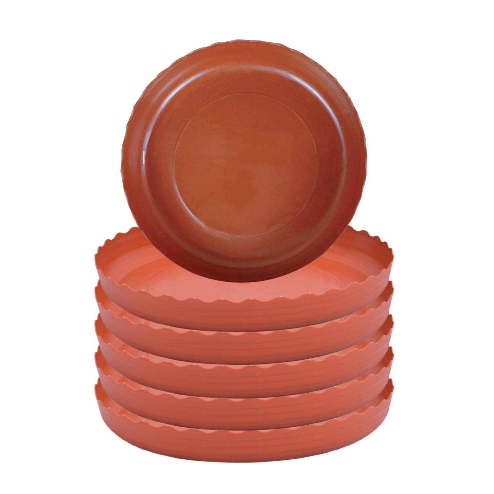 12 Pack 10 Inch Plastic Plant Saucers - Heavy Duty Round Flower Pot Trays for Indoor & Outdoor Plants, Garden Drip Catchers - Perfect for Potted Plants, Balcony Gardens and Greenhouses