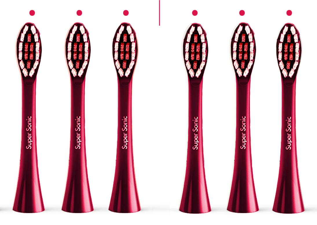Replacement Toothbrush Heads for Wagner & Stern and Wagner Switzerland Electric Toothbrushes - Burgundy - Compatible with Most Models - Perfect for Travel, Home, and Daily Oral Care