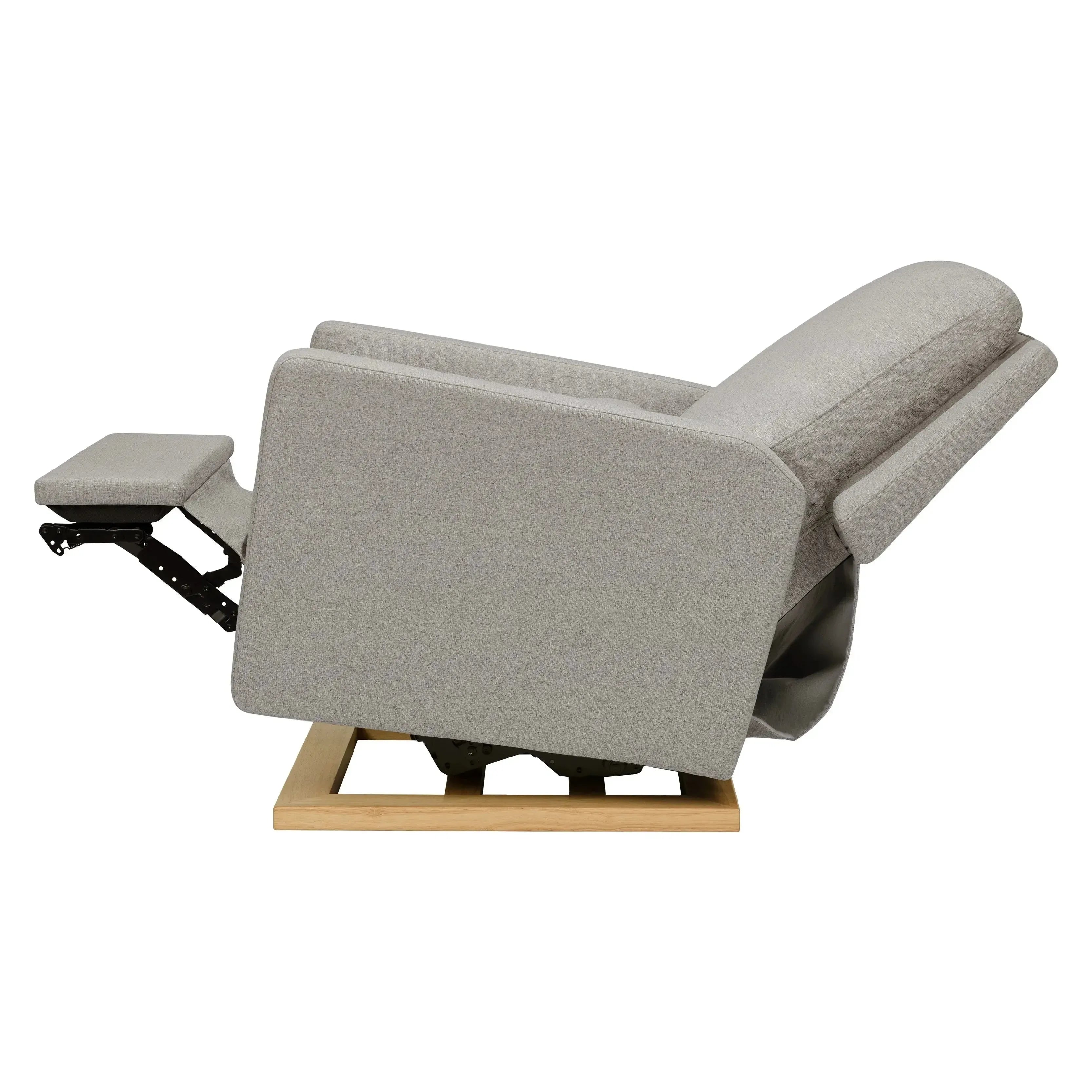 Babyletto Sigi Electronic Glider & Recliner Chair - Grey Eco Weave Performance Fabric for Nursery, Living Room & Breastfeeding Comfort