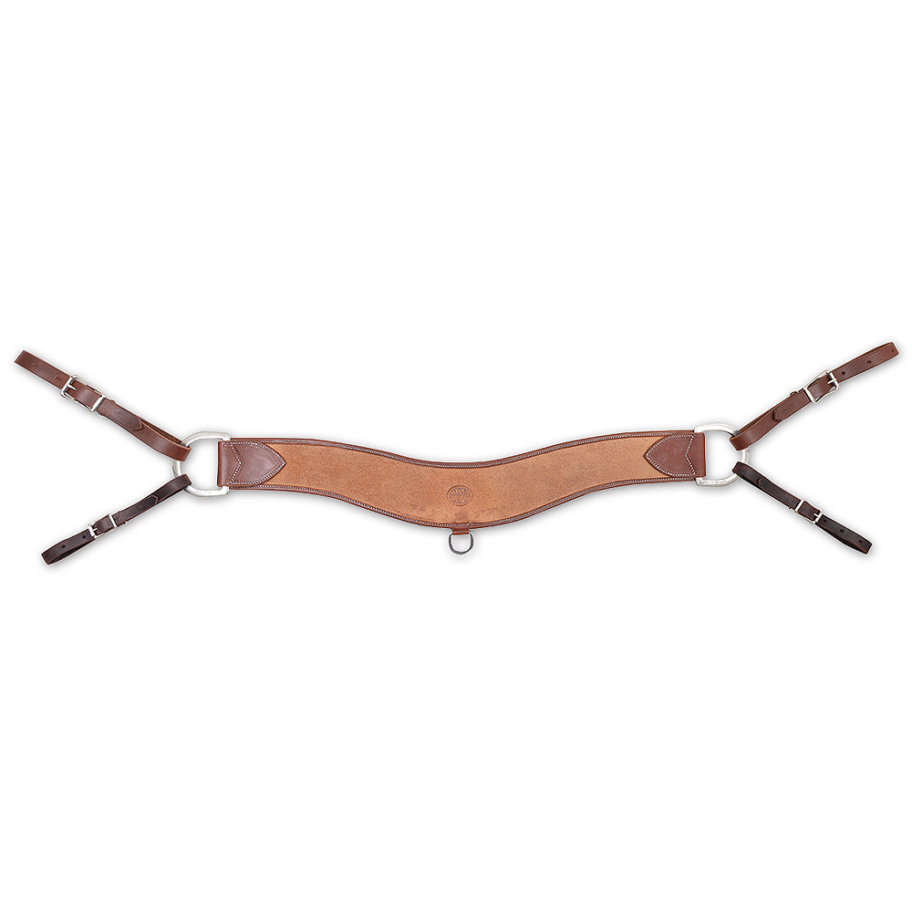 4 Inch Martin Saddlery Steer Roper Breastcollar Rough Out – Durable Leather Horse Riding Gear for Ranch Work & Rodeo Events