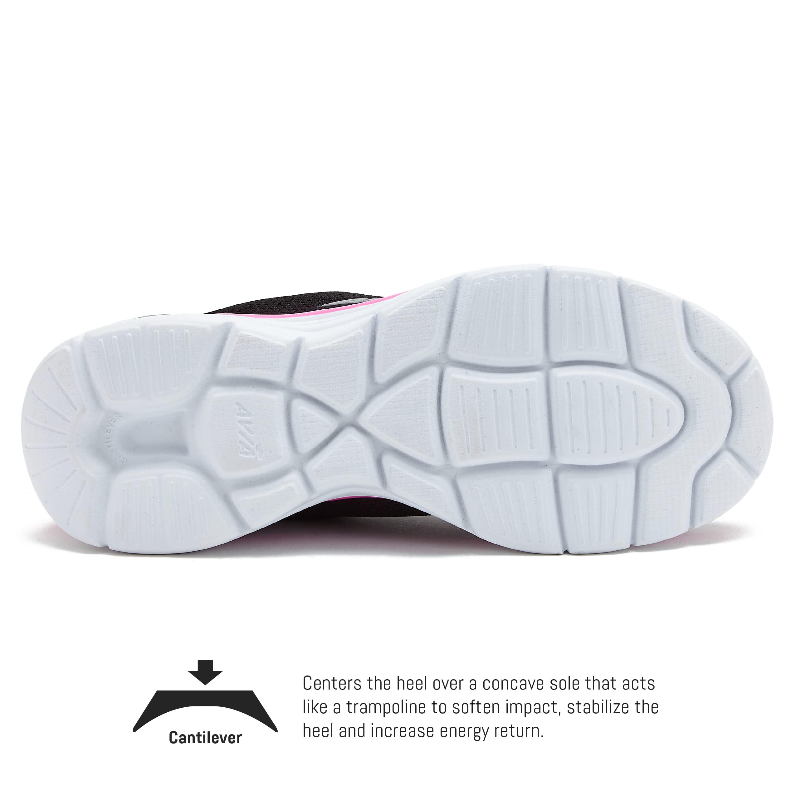 Avia Junction Women's Slip-On Sneakers - Comfortable & Breathable Memory Foam Shoes for Walking, Work & Casual Wear