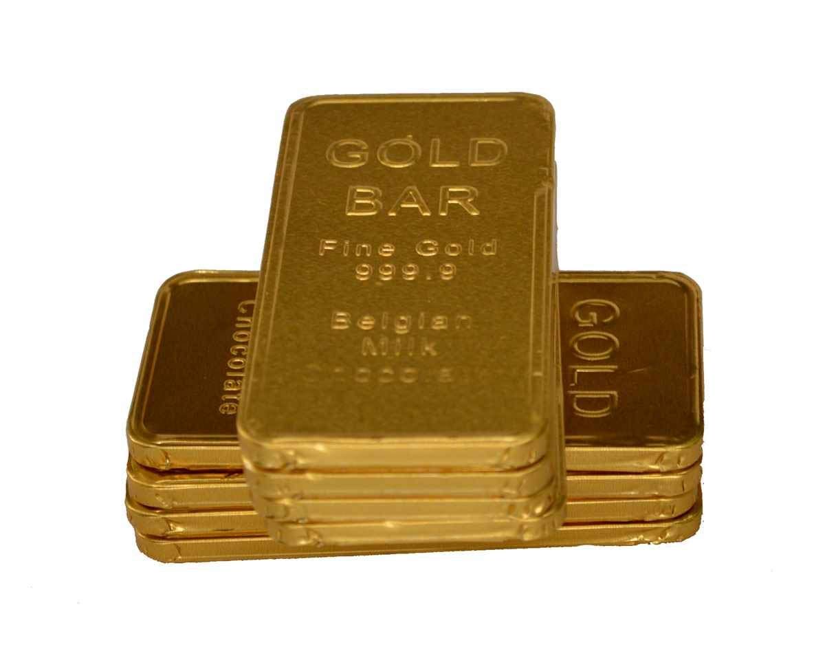 Fort Knox Belgian Milk Chocolate Gold Ingots - 40 Count Box | Premium Chocolate Bars for Gifts, Parties & Desserts | Gourmet Belgian Chocolate Treats