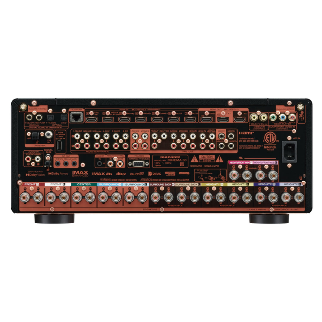 Marantz Cinema 30 Reference 11.4 Channel AV Receiver - Premium Home Theater Sound System for Movies, Music & Gaming
