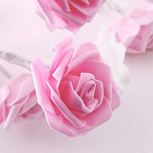 Rose Flower Table Lamp with 24 Warm White LED Lights - USB/Battery Powered Decorative Desk Lamp for Women, Teens & Girls | Perfect Gift for Bedroom, Wedding, Christmas Party Decor (Indoor/Outdoor Use)