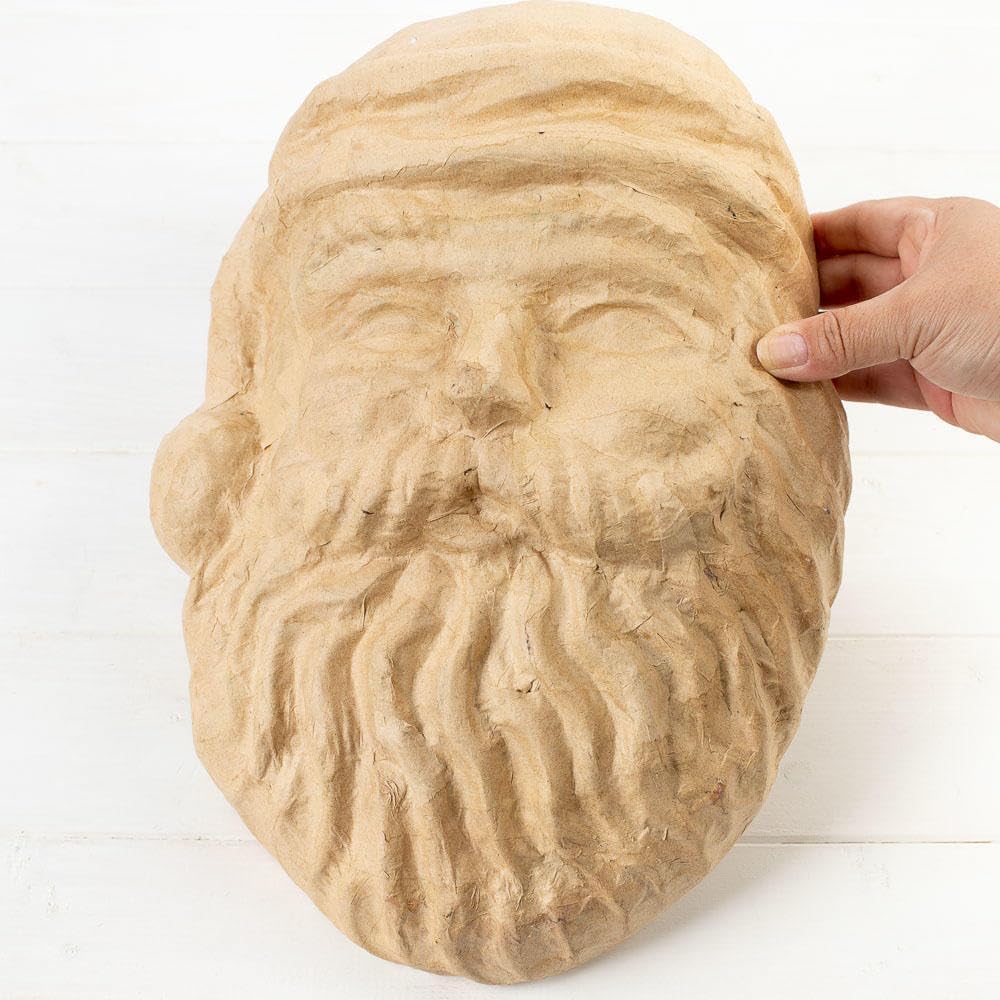 12 Pack DIY Paper Mache Santa Mask - 14