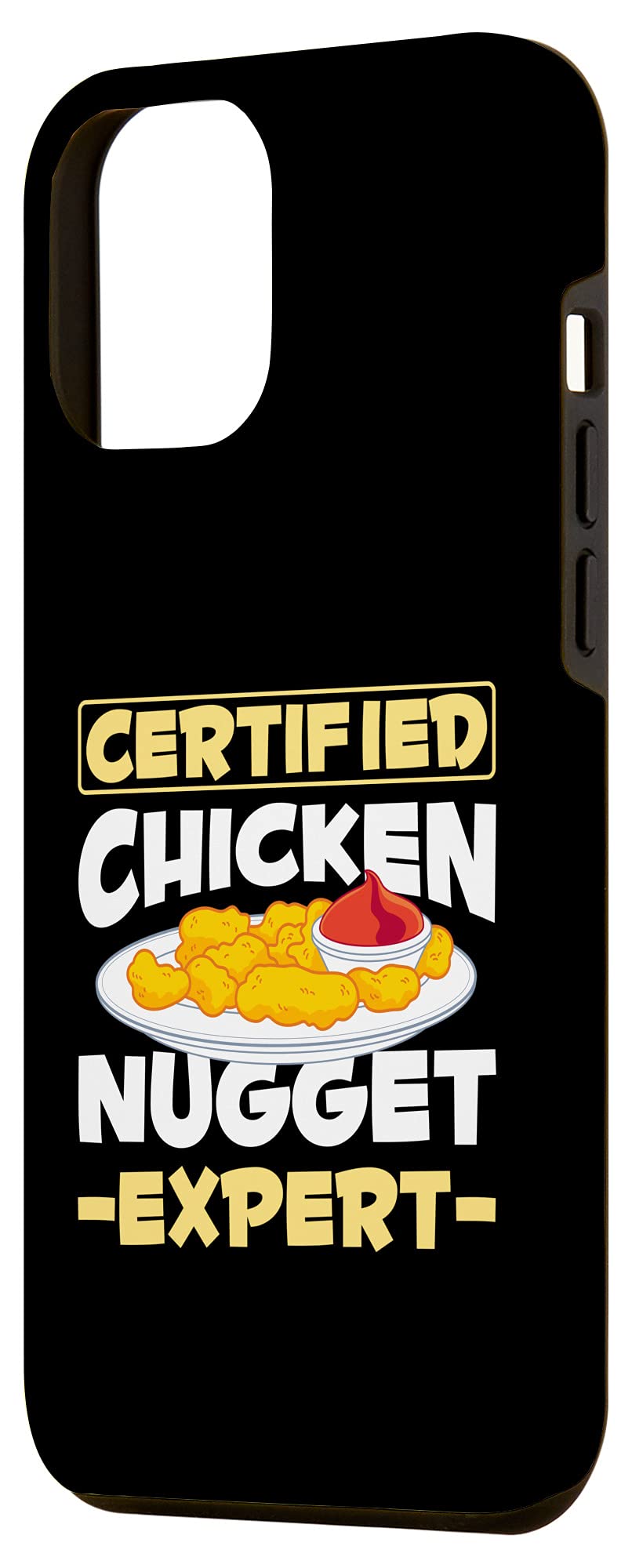 iPhone 12 Pro Max Case - Funny Certified Chicken Nugget Expert Foodie Design - Durable Protective Cover for iPhone 12 Pro Max - Perfect for Fast Food Lovers & Humor Enthusiasts