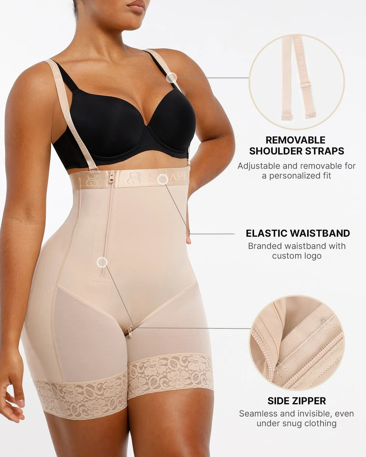 AirSlim® Firm Tummy Control Shapewear Bodysuit with Butt Lifting - Slimming Underwear for Women, Perfect for Workout, Wedding & Everyday Wear