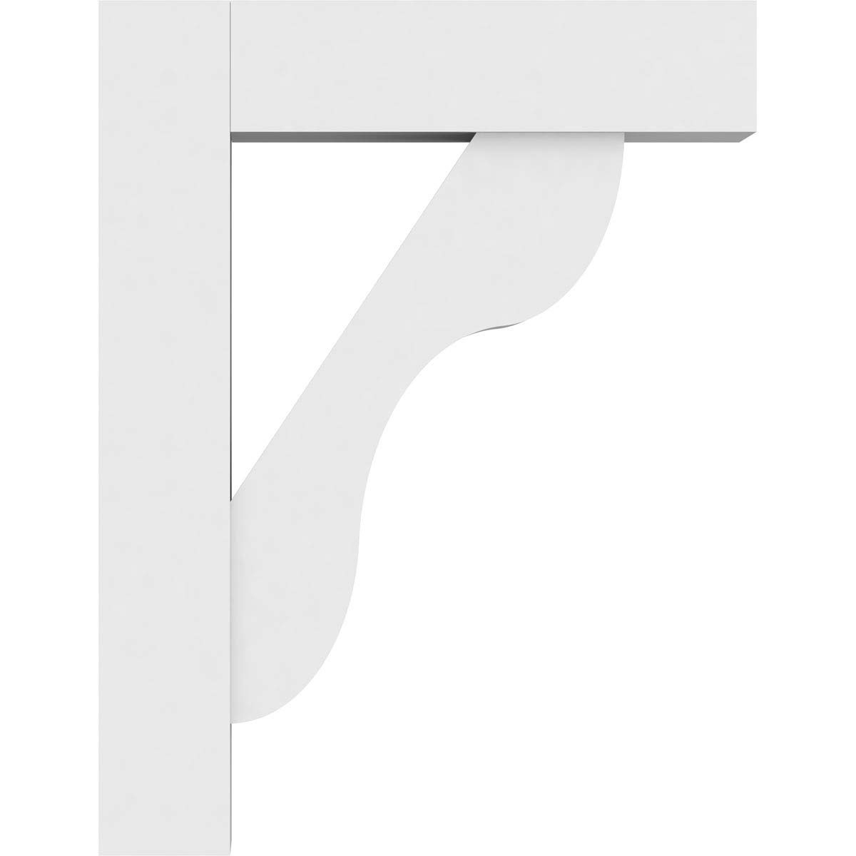 Ekena Millwork BKTP05X20X26CAR05 Standard Carmel Architectural Grade PVC Brackets with Block Ends - 5
