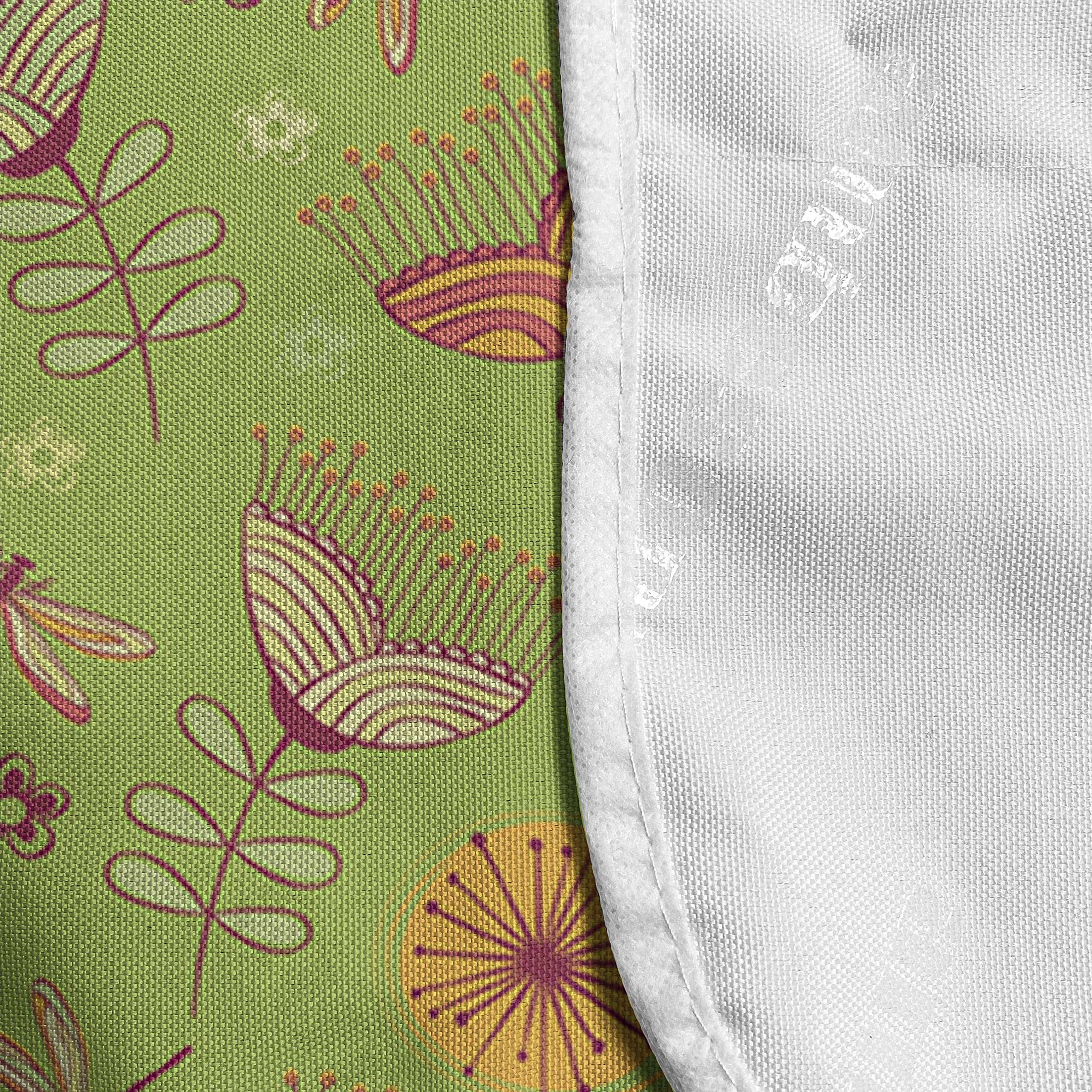 Ambesonne Dragonfly Microwave Oven Cover - Bluebell Flower & Peony Boho Retro Print, Water Resistant Kitchen Organizer with Pockets, 36