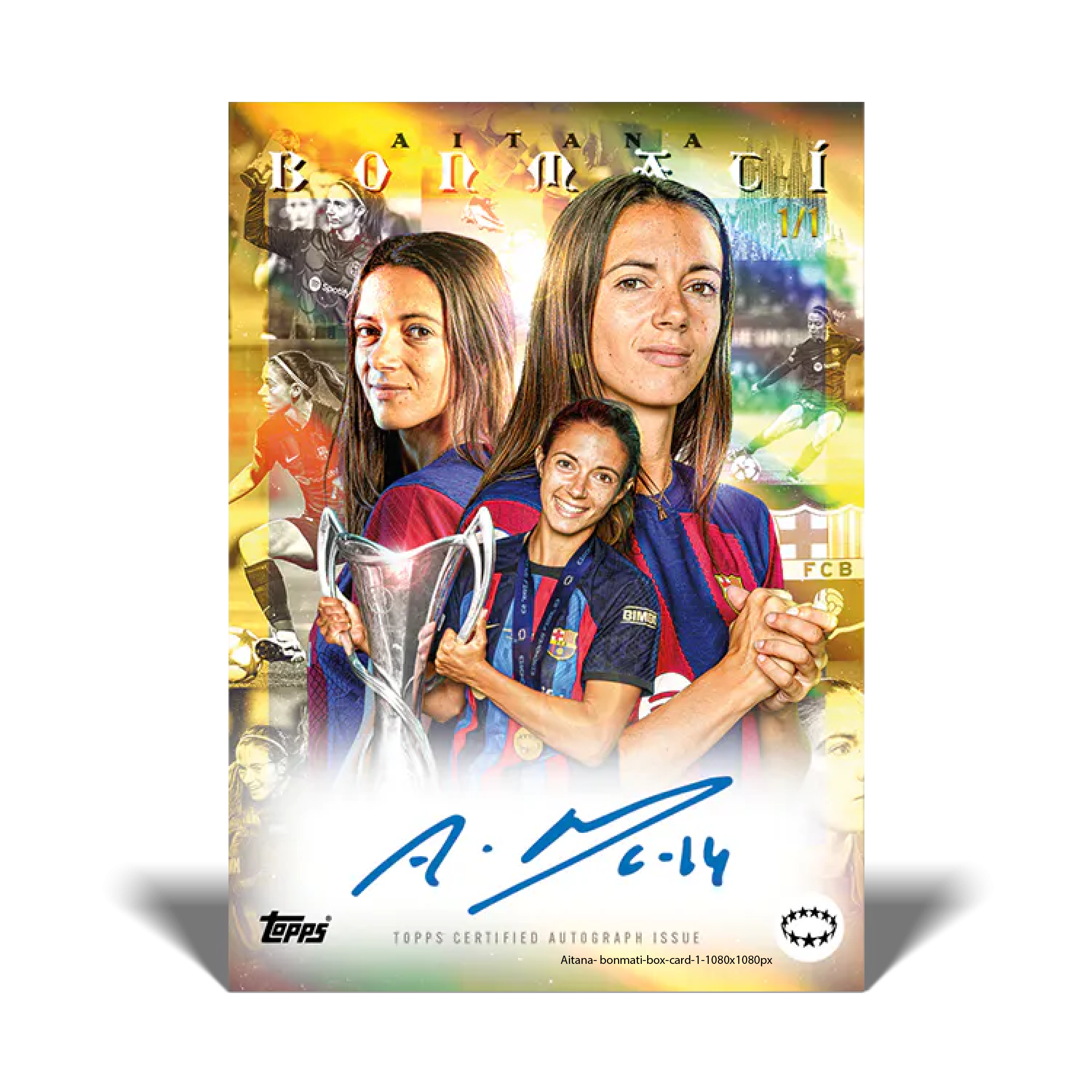 Topps Aitana Bonmatí Curated Soccer Trading Card Set - Limited Edition Collectible for Fans & Sports Memorabilia Enthusiasts - Perfect for Display, Gifts, and Card Collections